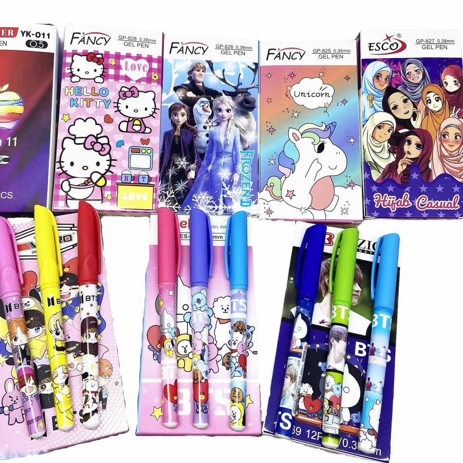 1 Đôi 12 Chiếc | Bt21 BTS ESCO - FANCY - BAZIC / BOLPEN / Bút / Bút Bi