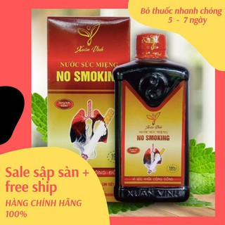 Nước Súc Miệng Cai Thuốc Lá, Thuốc Lào No Smoking Xuân Vinh🔥 FREESHIP ⚡Cai Dứt Điểm Sau 1 Liệu Trình 5-7 Ngày