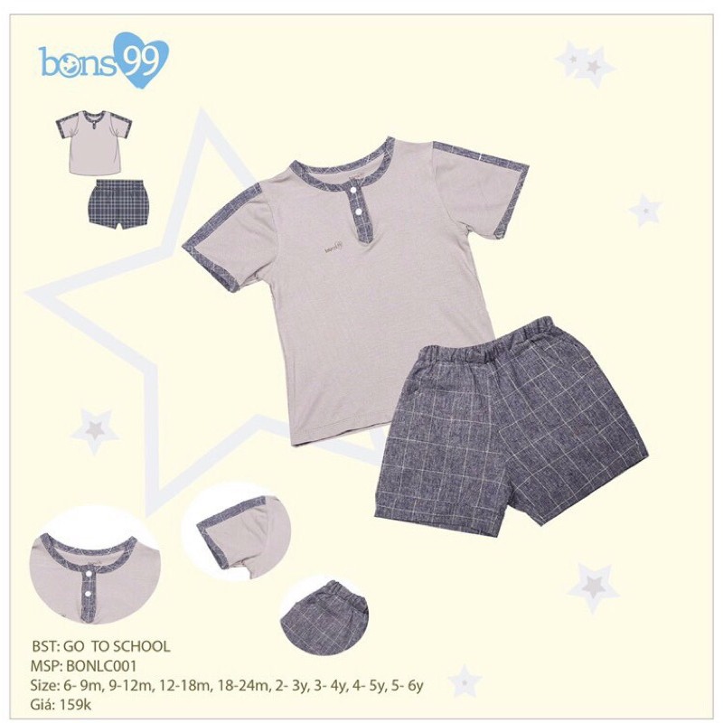 Bộ BONS kiểu cách siêu dễ thương cho bé