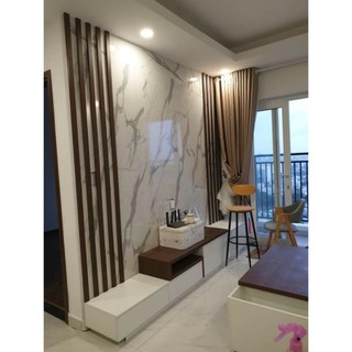 combo ốp tường + lam tường kệ tivi