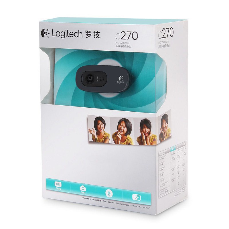 Webcam Logitech C270 3MPx chính hãng