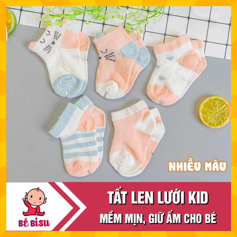 Combo 10 đôi TẤT lưới KIDS hình thú mềm mịn, giữ ấm cho bé 0-2 tuổi