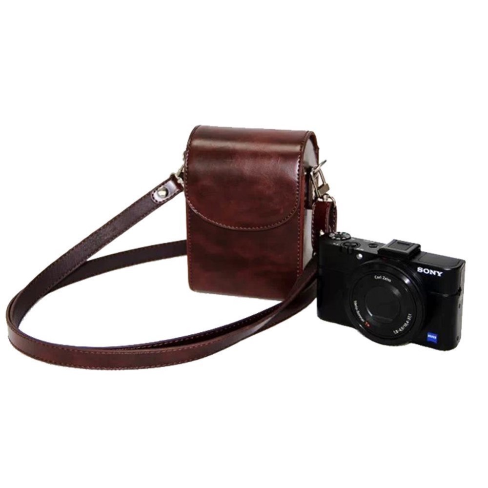 RICOH Túi Da PU Đựng Máy Ảnh Canon Powershot G9x G7x Mark II III SX740 SX730 SX720 SX710 SX700 SX620 SX610