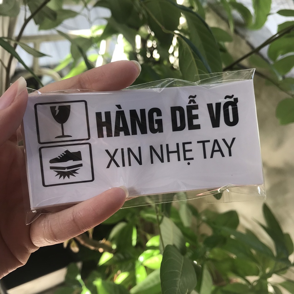 Decal tem Hàng Dễ Vỡ - Xấp 50 tờ