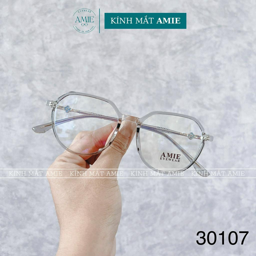 Gọng kính cận nữ AMIE Eyewear mắt oval chất liệu nhựa kiểu dáng thời trang 30107