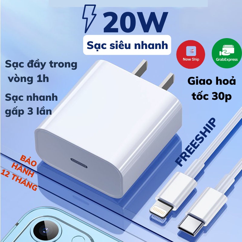 Sạc Nhanh Iphone 20W Củ Sạc Nhanh Siêu Tốc Siêu Bền Dành Cho Các Dòng Iphone Sun.z - Gia Dụng Thông Minh