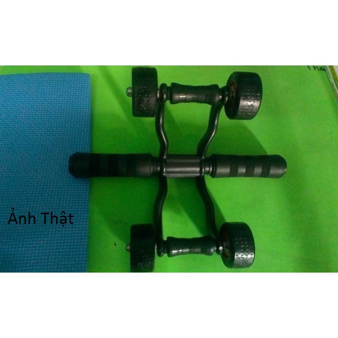 CON LĂN TẬP BỤNG 4 BÁNH ( AB ROLLER AND PUSH UP BAR)