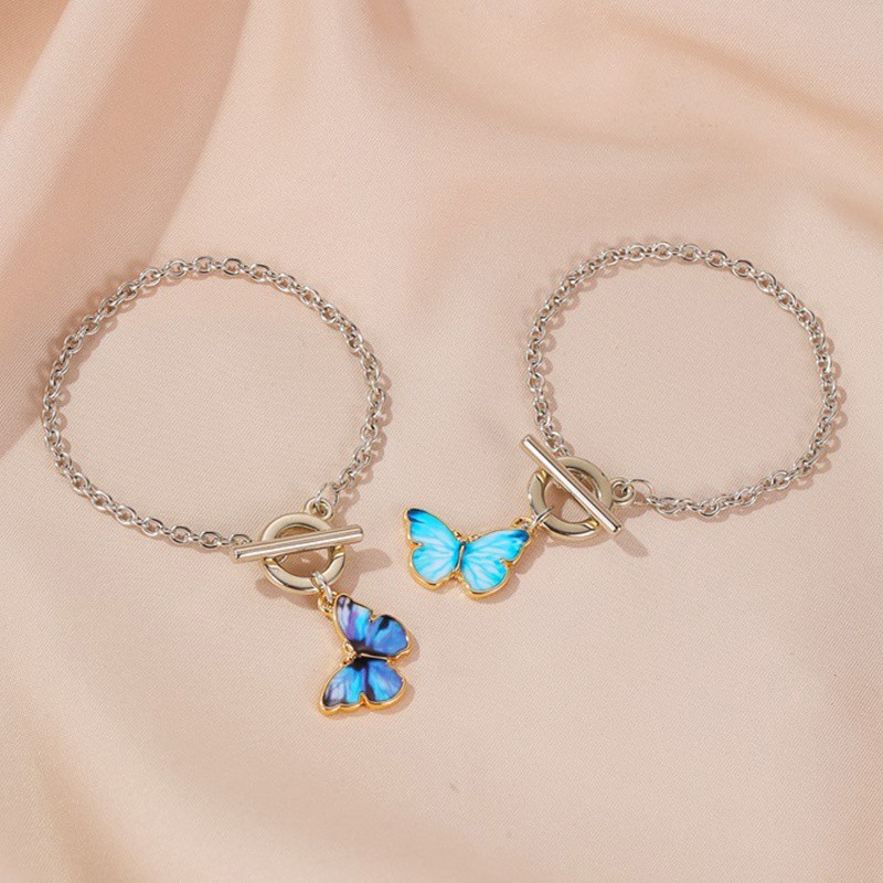 Vòng Tay/Dây Chuyền Mặt Hình Bướm Màu Sắc Tinh Tế Thời Trang Dành Cho Nữ | BigBuy360 - bigbuy360.vn