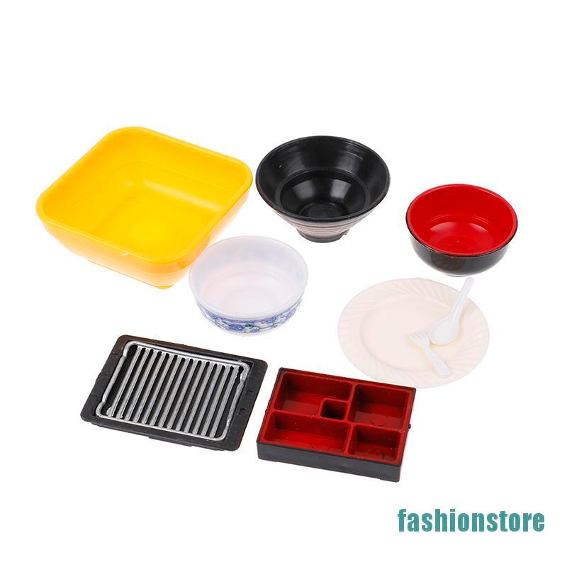 Set 3 Dĩa Thức Ăn Mini Màu Trắng Cho Nhà Búp Bê