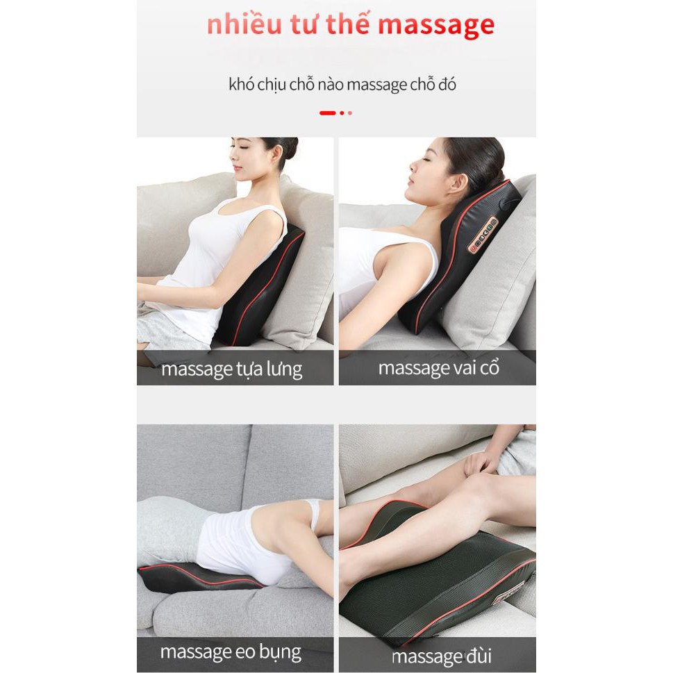 [ HÀNG CHÍNH HÃNG ] Gối tựa lưng massage nhiều chức năng BENBO MASSAGE - The Royal's Furniture [ UY TÍN ]