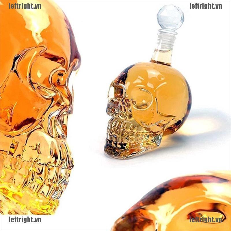 Bình Đựng Rượu Whiskey Bằng Thủy Tinh Hình Đầu Lâu Pha Lê