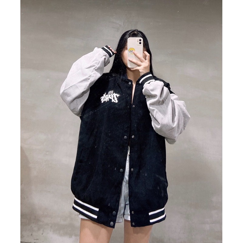 BOMBER NHUNG ZOMBIE THÊU UNISEX - ( Ảnh thật ) Hogoto shop