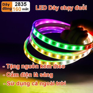 Đèn LED dây chạy đuổi 10m, dây led hắt trần 2835 trang trí quán trà, coffee, nhà hàng