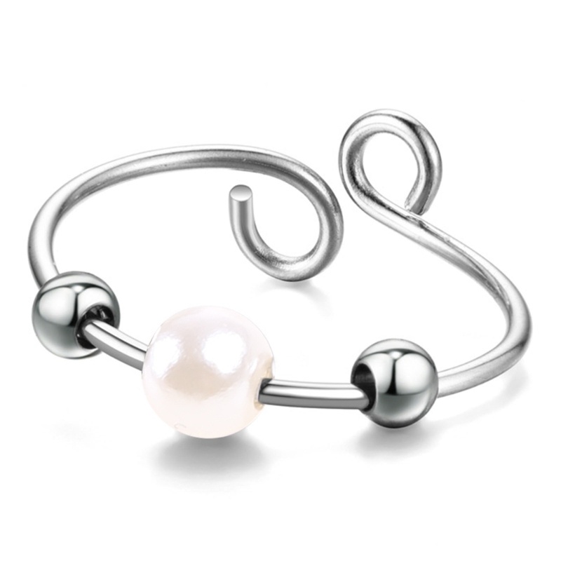 Nhẫn Xoay Bằng Thép Titan Đính Hạt Thời Trang Cho Nam