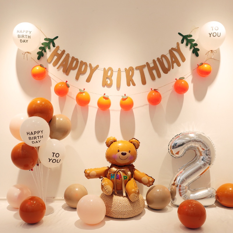 [ Tặng Quà ] Set trang trí sinh nhật Hàn Quốc INS tone màu dành cho mọi tuổi  CAM KẾT SET NHƯ HÌNH