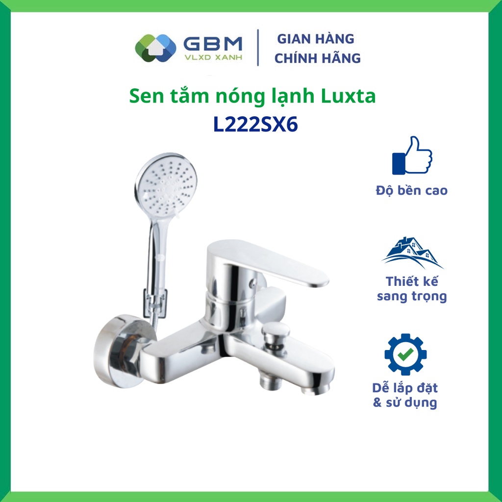 [Mã BMBAU300 giảm 10% đơn 499K] Vòi Sen Tắm Nóng Lạnh Luxta L2222SX6-VLXD XANH