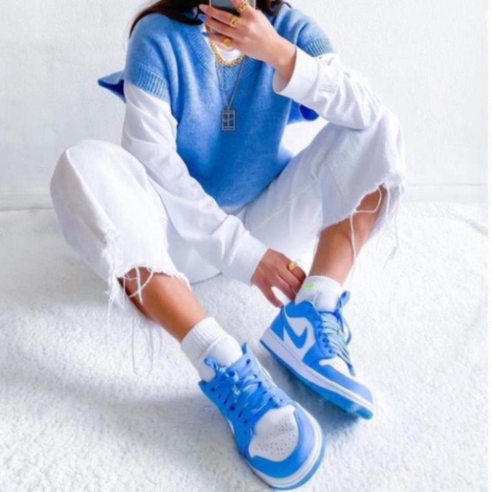 Giày sneaker JD 1 CỔ THẤP XANH DƯƠNG , Giày thể thao jodan jd 1