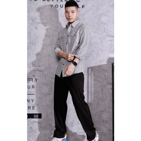 Sơ mi caro ô nhỏ form suông rộng thời trang nam Nô store