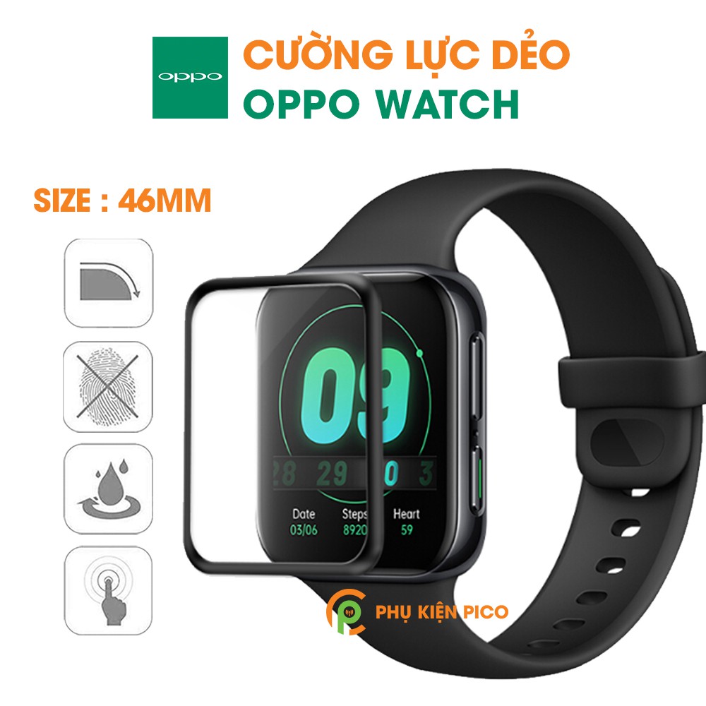 Kính cường lực oppo watch Dẻo Size 41 mm 46mm full màn trong suốt bảo vệ màn hình đồng hồ