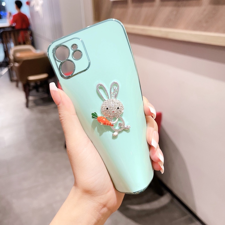 Ốp điện thoại mềm mạ điện xinh xắn cho iPhone 13 Pro Max 12 mini 11 Pro Max X XS XR 7 8 Plus
