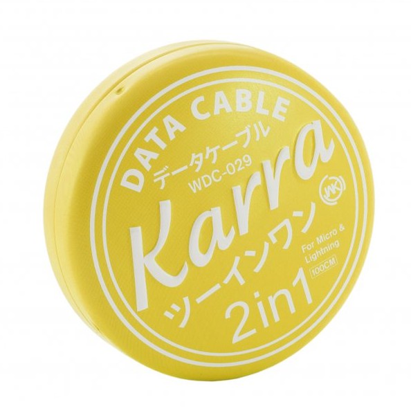 Cáp dữ liệu cuộn tròn 2 in 1 ( Micro và iP ) WK WDC-029- Mới 100%