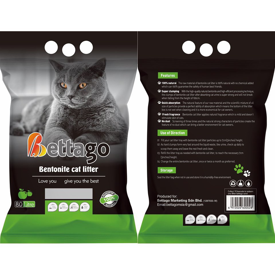 CAT LITTER Cát vệ sinh cho mèo - Cát vệ sinh khử mùi diệt khuẩn cho mèo CATLIKE mùi Cafe - Cacao 8L