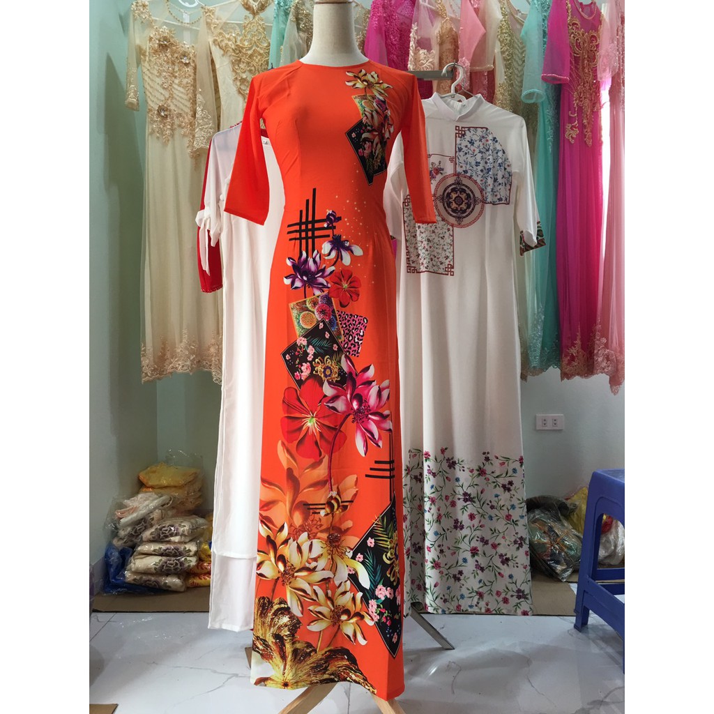 Áo dài lụa in 3D