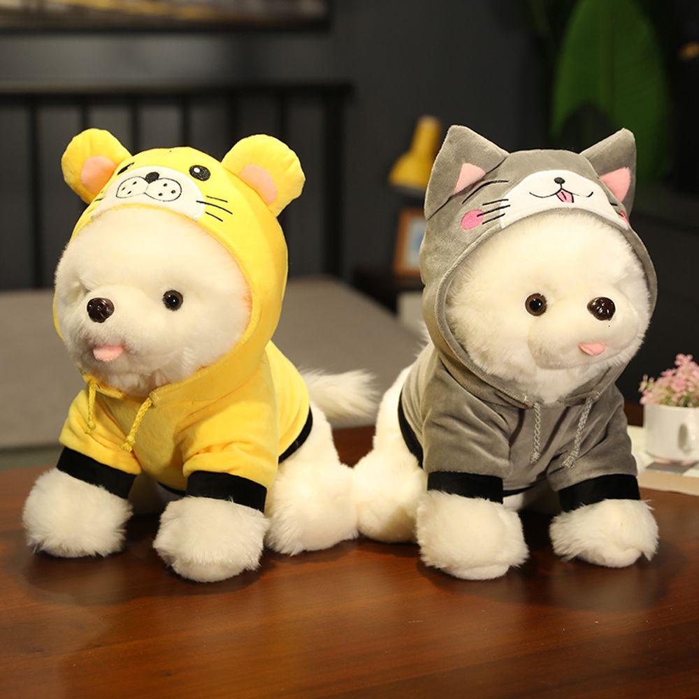 REBUY1 Đồ chơi nhồi bông Hình Chú Chó Pomeranian Dễ Thương Trang Trí Nhà Cửa
