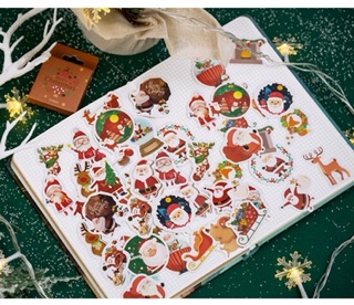 Hộp 50 miếng sticker noel