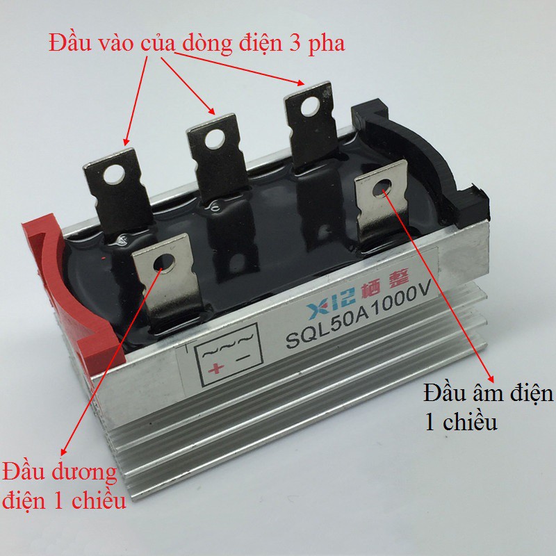 Diode Cầu 3 Pha 50A SQL50A 1000V-Diode cầu chỉnh lưu 50A