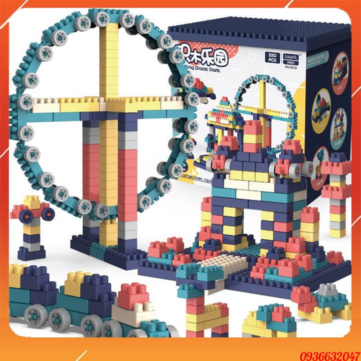 Đồ chơi lắp ghép lego ⚡ FREESHIP EXTRA⚡  520 chi tiết xếp hình cho bé giải trí lành mạnh phát triển tư duy logic
