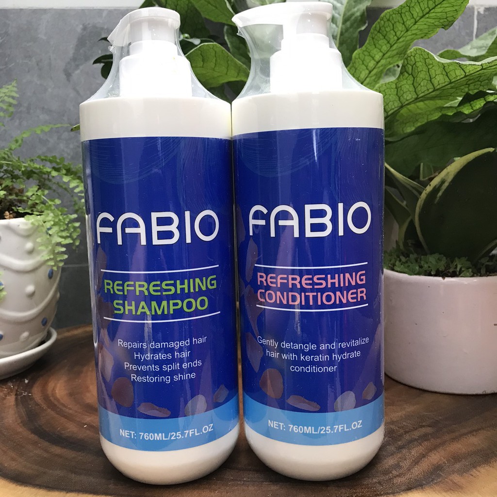 Dầu gội xả dưỡng chất FABIO Refreshing 760mlx2