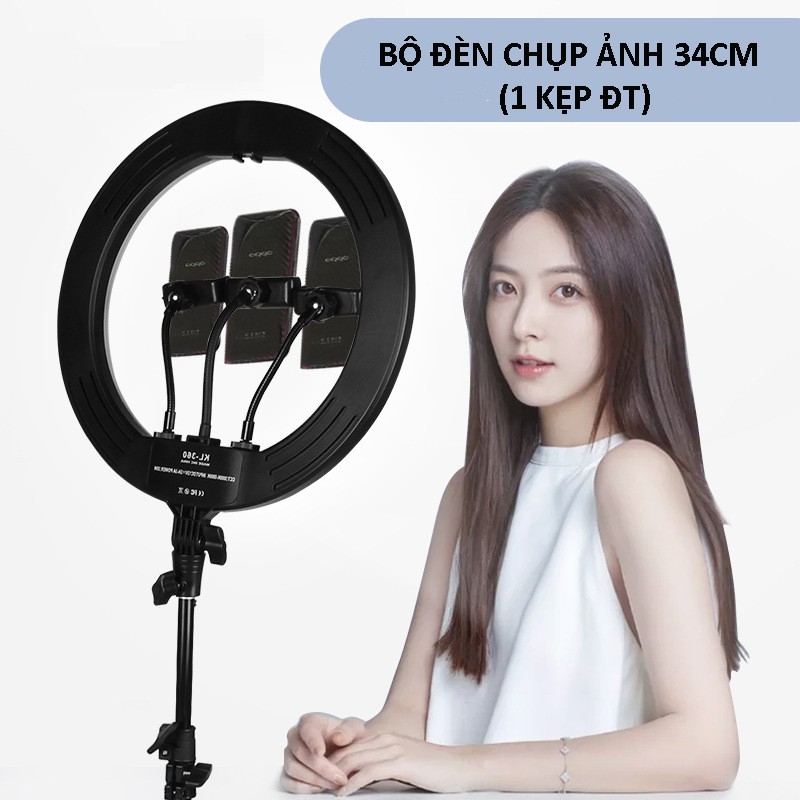 Bộ Đèn Livestream, Chụp Ảnh, Trang Điểm Make Up, Phun Săm, tiktok ba màu ánh sáng- 45/34/30/26/16 cm