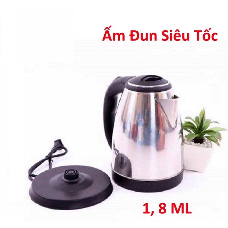 [Sỉ] Ấm siêu tốc inox 2 lớp 1,8L Electric Kettle