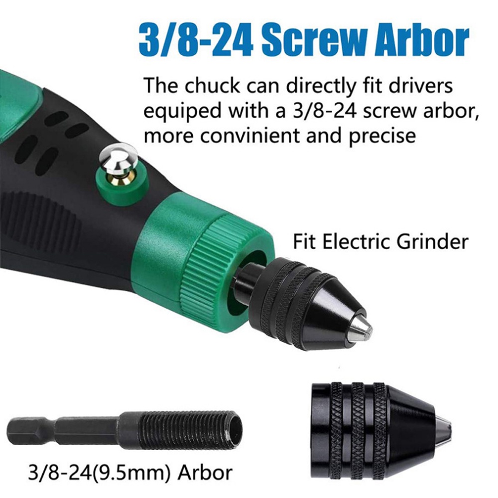 Đầu Kẹp Mũi Khoan 0.3-3.4mm/0.3-3.6mm/0.3-6.5mm/0.6-8mm Cho Máy Khoan Điện 1/4"