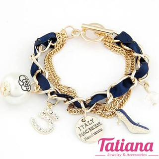 Vòng tay voan xanh tua rua hạt no5- Tatiana- v2072