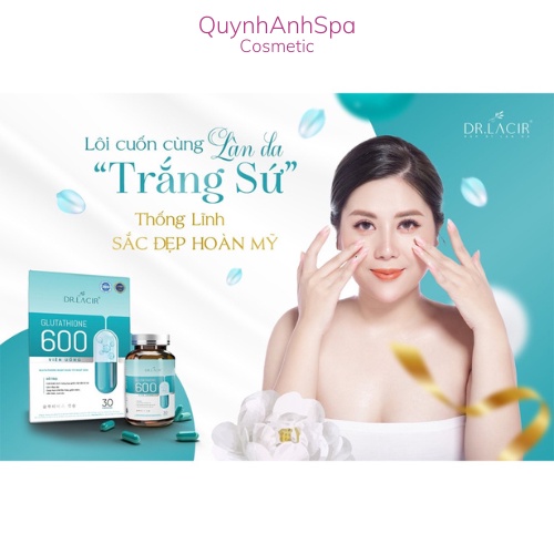 Viên Uống trắng da Glutathione 600 QuynhAnhSpa viên uống trắng da mờ nám tàng nhang mẫu mới