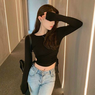 ÁO CROP KHOÉT EO RÚT DÂY (KÈM CLIP)