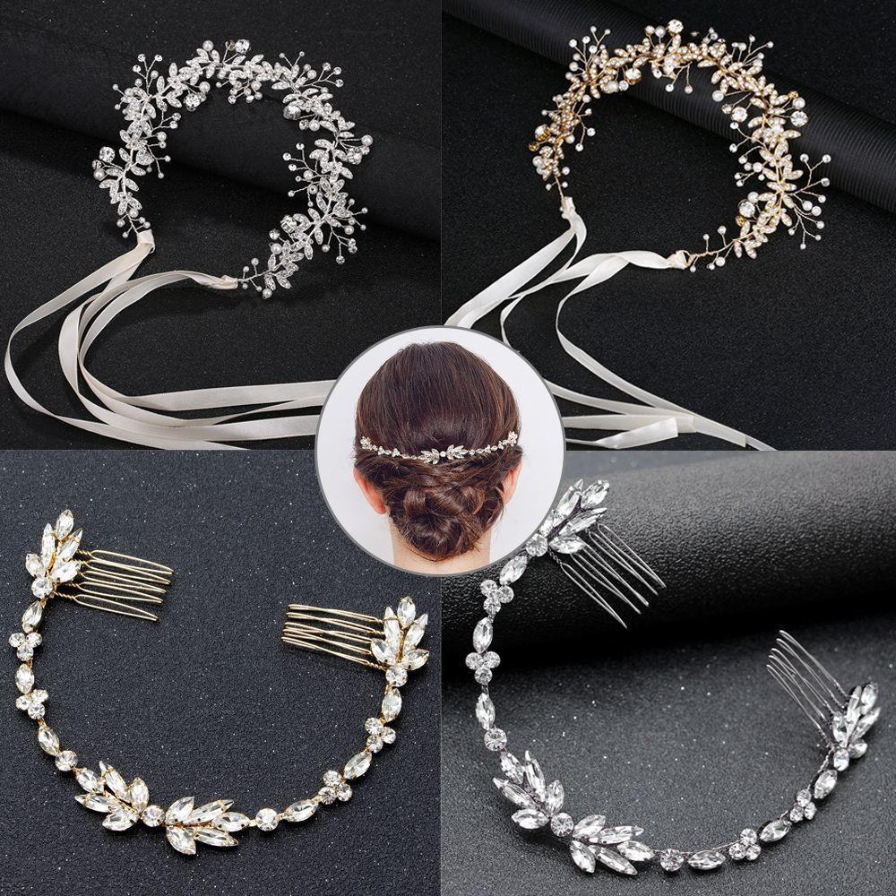 Mih Rắc Rỡ|Băng Đô Cài Tóc Cho Cô Dâu|Lược Chải Tóc Cô Dâu Sang Trọng Quý Phái