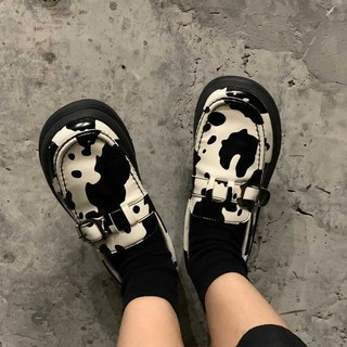 Giày Da Bò Phong Cách Lolita Nhật Hàn Dễ Thương Cho Nữ