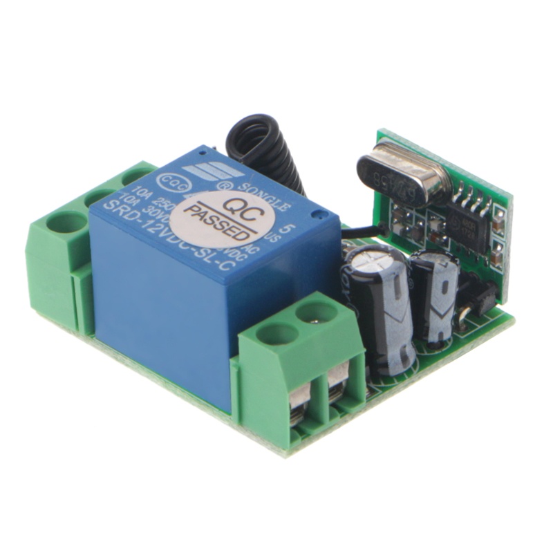 Bộ Rơ Le Nhận Tín Hiệu 433Mhz Cho DC 12V 10A 1CH RF 433 Mhz