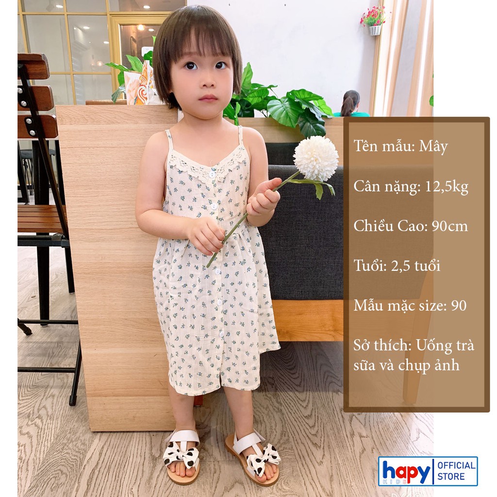 Váy Bé Gái, Đầm Bé Gái 2 Dây Sát Nách Cho Bé Từ 0-6 tuổi Hapykids V028