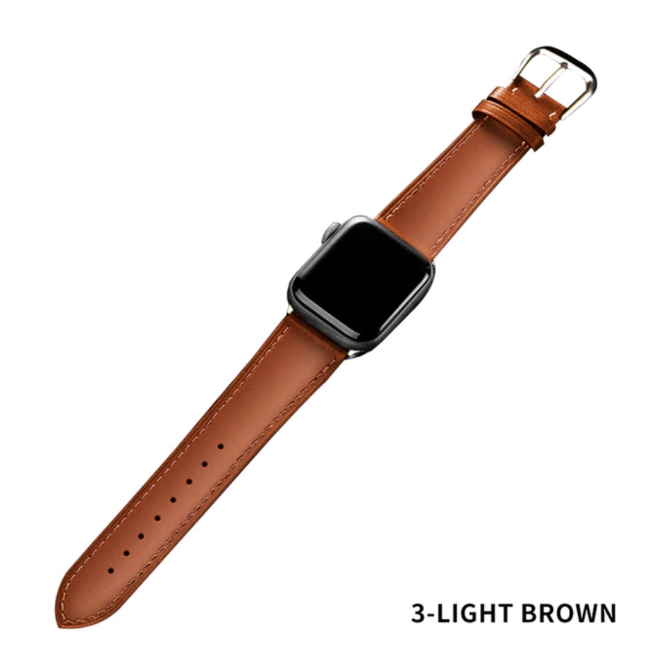 Dây Đeo Bằng Da Cho Đồng Hồ Thông Minh Apple Watch Series 7/6/5/4/3/2/1 SE 41mm 45mm