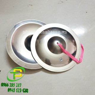 Chũm chọe đôi inox cho bé - nạo bạt inox múa lân - chập cheng inox - Thiết bị Đoàn Đội