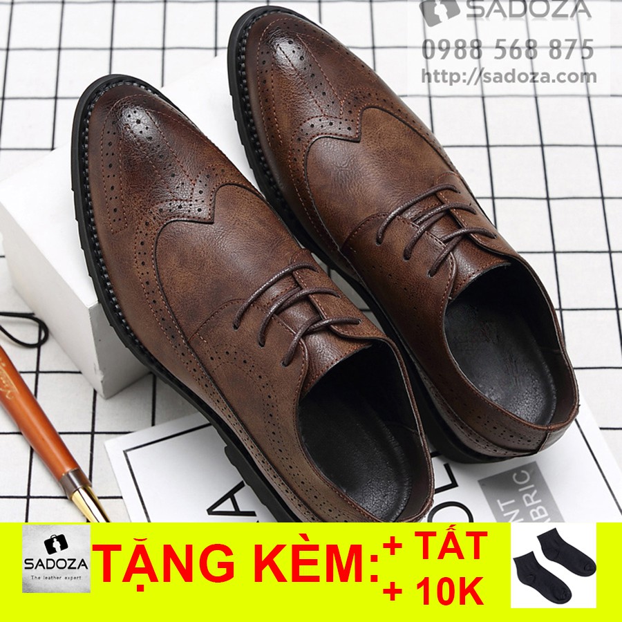 Giày Nam Đẹp - FREESHIP - Giày Da Nam Cao Cấp Chất Chơi GD54 | BigBuy360 - bigbuy360.vn