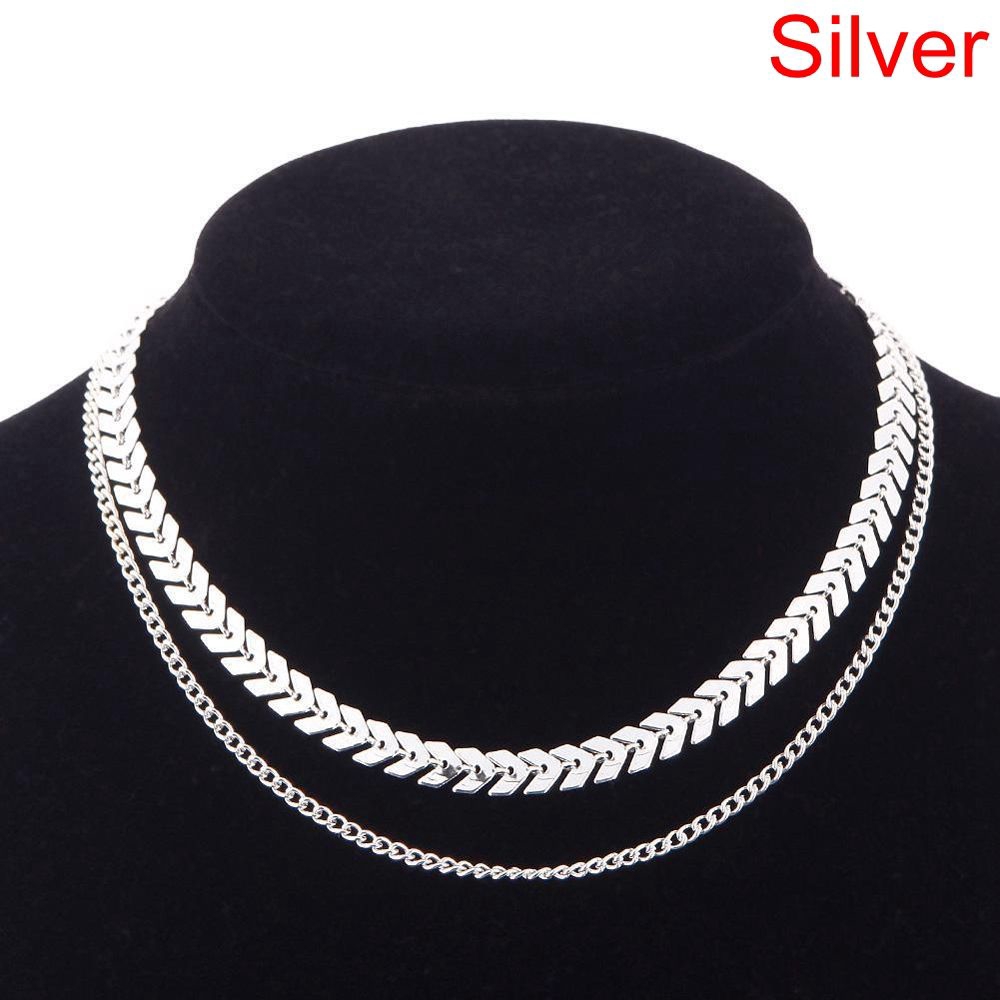 [Mã FASHIONCB232 hoàn tối đa 15K xu đơn 50K] 2 Vòng cổ choker mặt xương cá trẻ trung thời trang | BigBuy360 - bigbuy360.vn