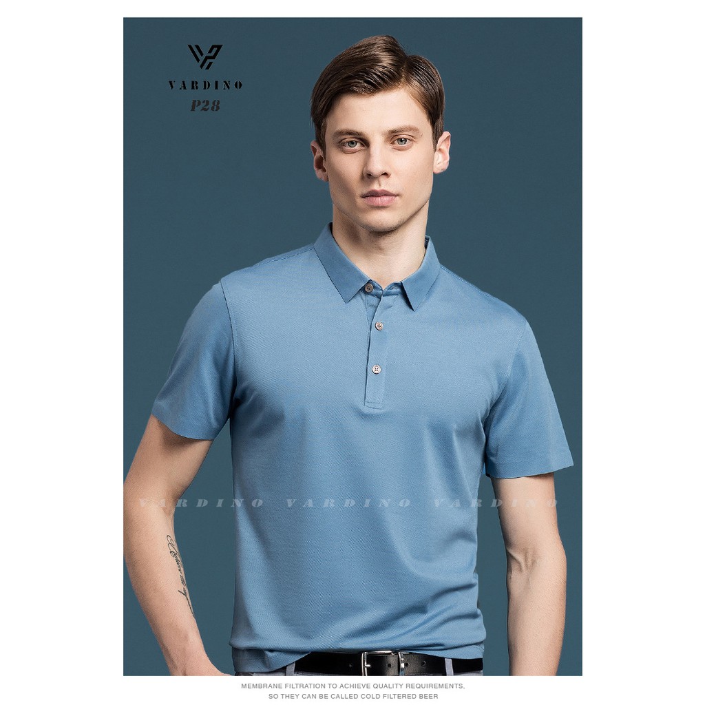 Áo phông, áo thun trơn nam cao cấp polo VARDINO cổ bẻ cotton, không nhăn, không phai thấm hút cao cấp trung niên mới p31 | BigBuy360 - bigbuy360.vn