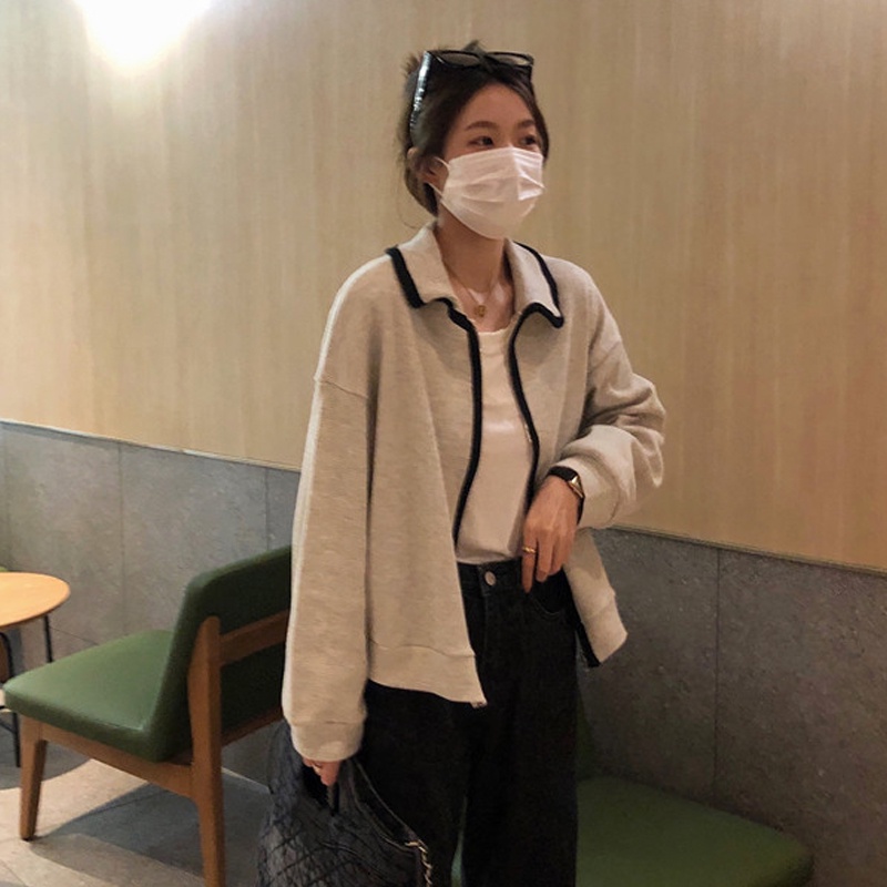 Áo Khoác Cardigan Ngắn Có Dây Kéo Thời Trang Mùa Thu Mới Cho Nữ