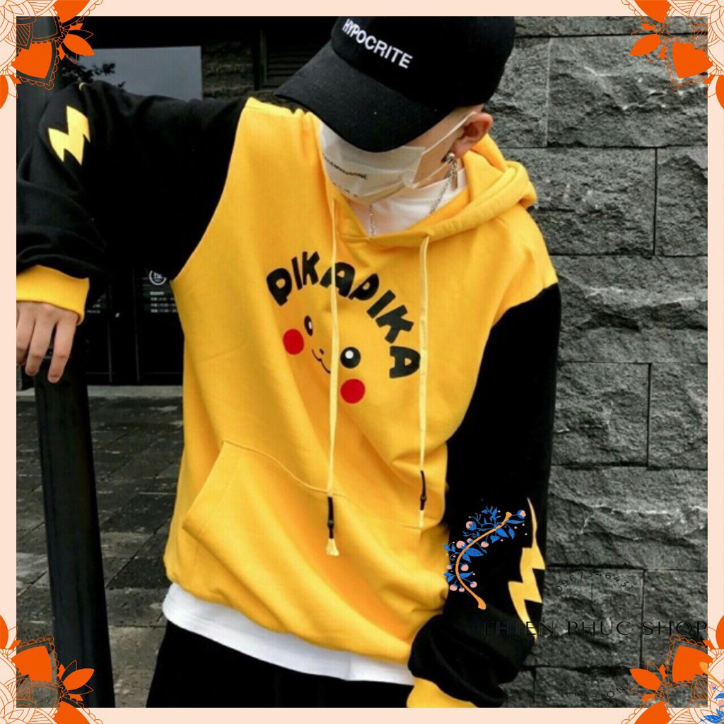 Áo hoodie nam nữ Pikachu