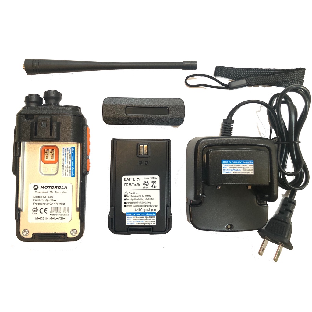 Bộ 10 Bộ đàm motorola GP650 - 2 Chế Độ Sạc, Giá Rẻ, Siêu Bền, Bảo Hành 12 Tháng
